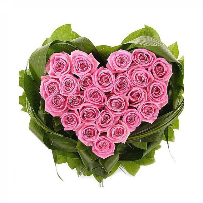 Букет цветов "Розовое сердце" Букет цветов "Розовое сердце"